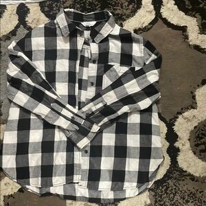 Black and White Checkered Womens Shirt